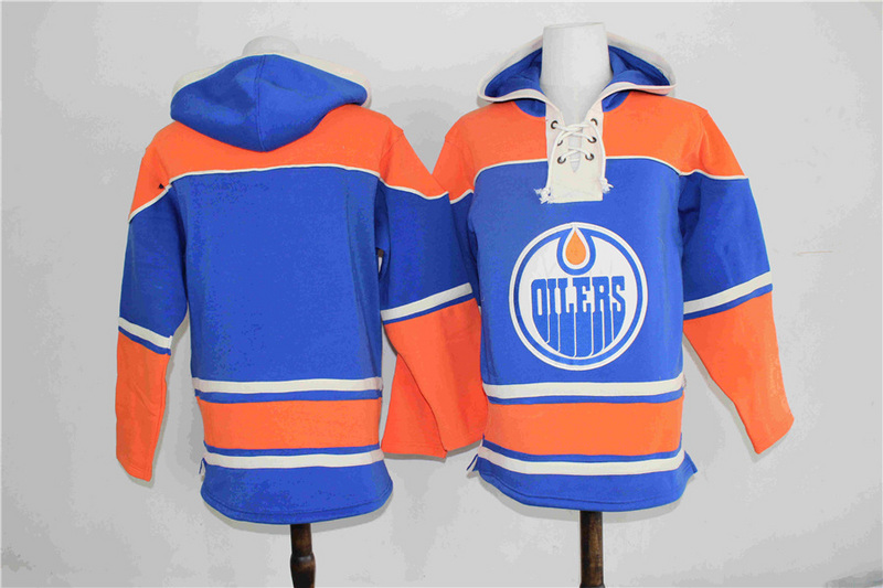 NHL Edmonton Oilers Blue Custom Any Name Number Hoodie