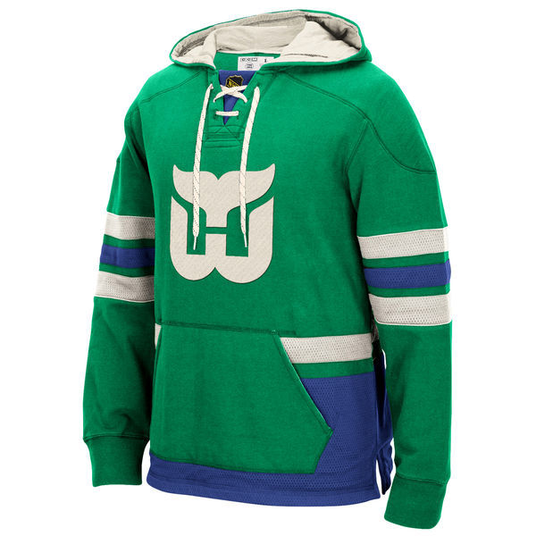 NHL Hartford Whalers Green Custom Any Name Number Hoodie