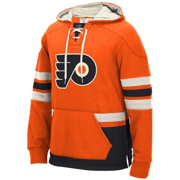 NHL Philadelphia Flyers Orange Custom Any Name Number Hoodie