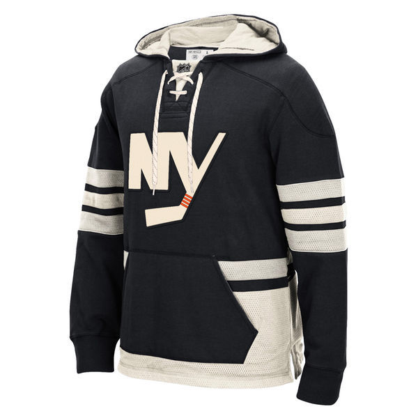 NHL New York Islanders Black Custom Any Name Number Hoodie