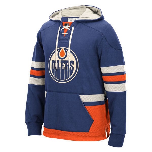NHL Edmonton Oilers Blue Custom Any Name Number Hoodie