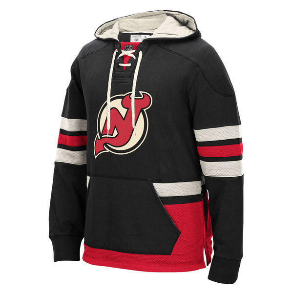 NHL New Jersey Devils Black Custom Any Name Number Hoodie