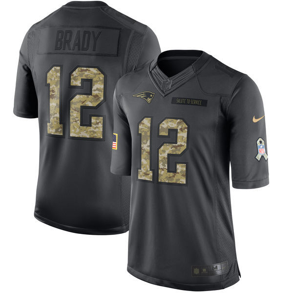 Nike New England Patriots #12 Brady Salute To Service Limited Jersey