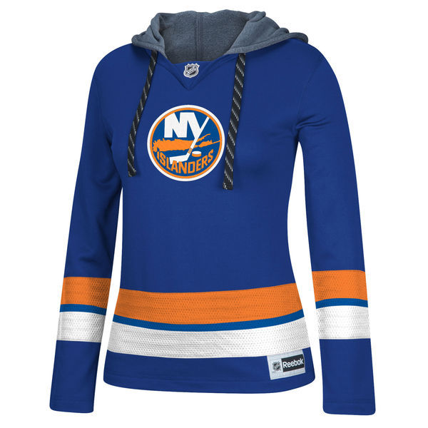 NHL New York Islanders Blue Women Custom Any Name Number Hoodie