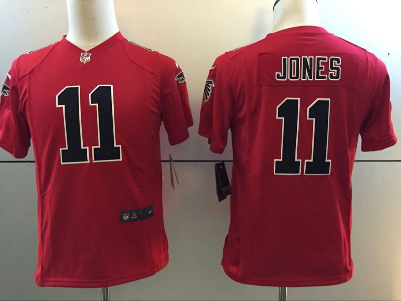 NFL Atlanta Falcons #11 Jones Red Color Rush Kids Jersey