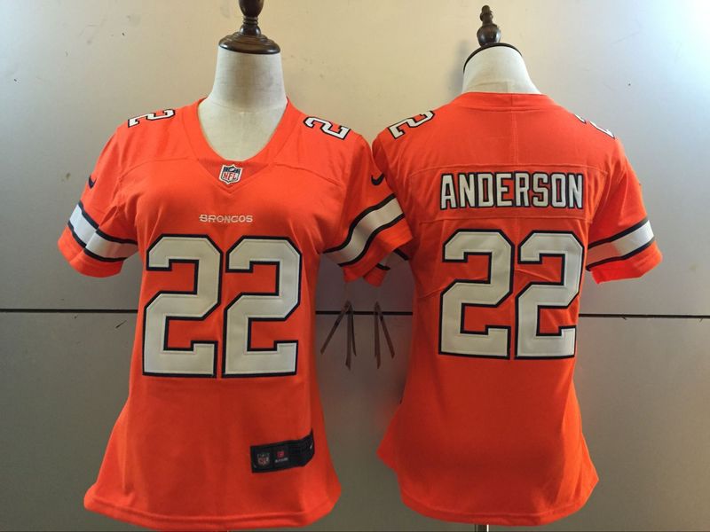 NFL Denver Broncos #22 Anderson Color Rush Women Jersey