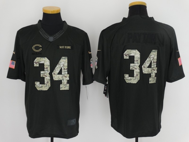 NFL Chicago Bears #34 Payton Salute to Service Jersey