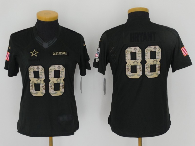 NFL Dallas Cowboys #88 Bryant Salute to Service Women Jersey