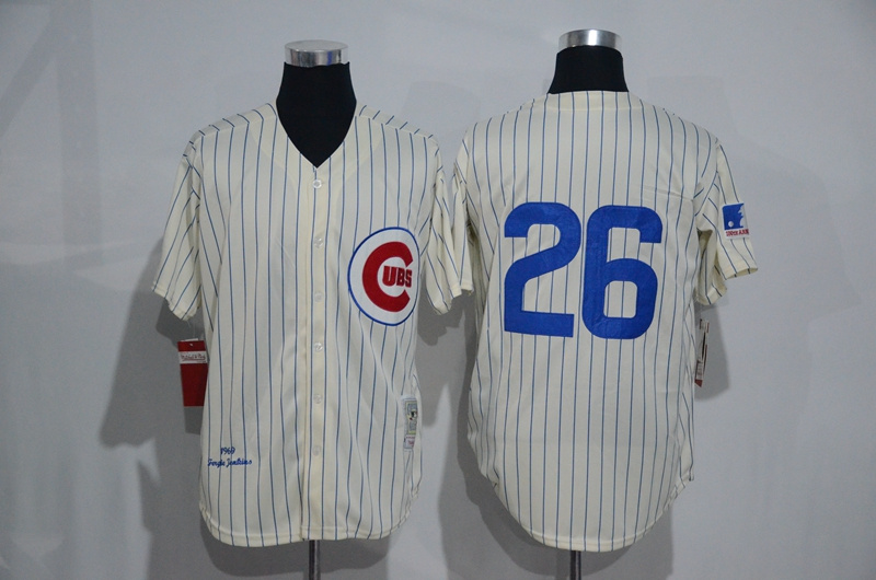 MLB Chicago Cubs #26 Cream Throwback Jersey