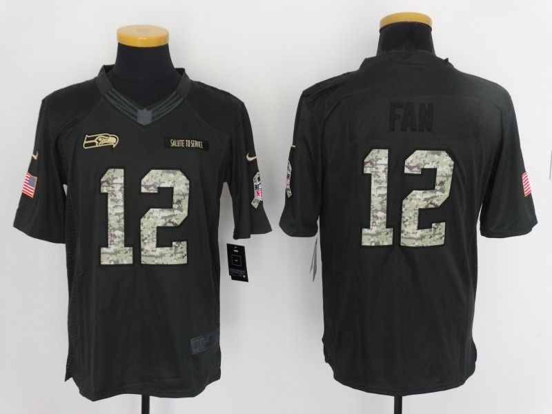 NFL Seattle Seahawks #12 Fan Salute to Service Women Jersey