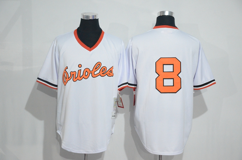 MLB Baltimore Orioles #8 White Pullover Jersey