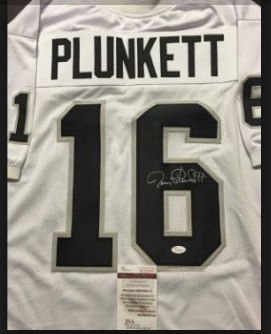 Mitchell and Ness Oakland Raiders #16 Jim Plunkett Signature White Throwback Jersey