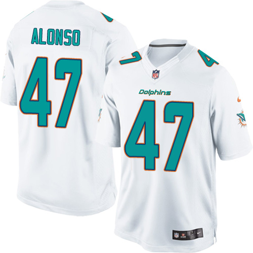 Nike Miami Dolphins #47 Kiko Alonso Elite White NFL Jersey