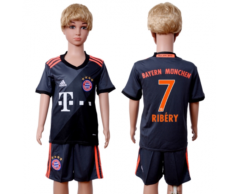 2016 Soccer Bayern Munich #7 Ribery Away Kids Jersey