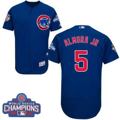 MLB Chicao Cubs #5 Albert Almora Jr. Blue 2016 World Series Champions Jersey