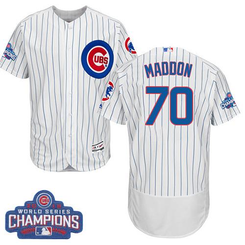 MLB Chicao Cubs #70 Joe Maddon White 2016 World Series Champions Jersey