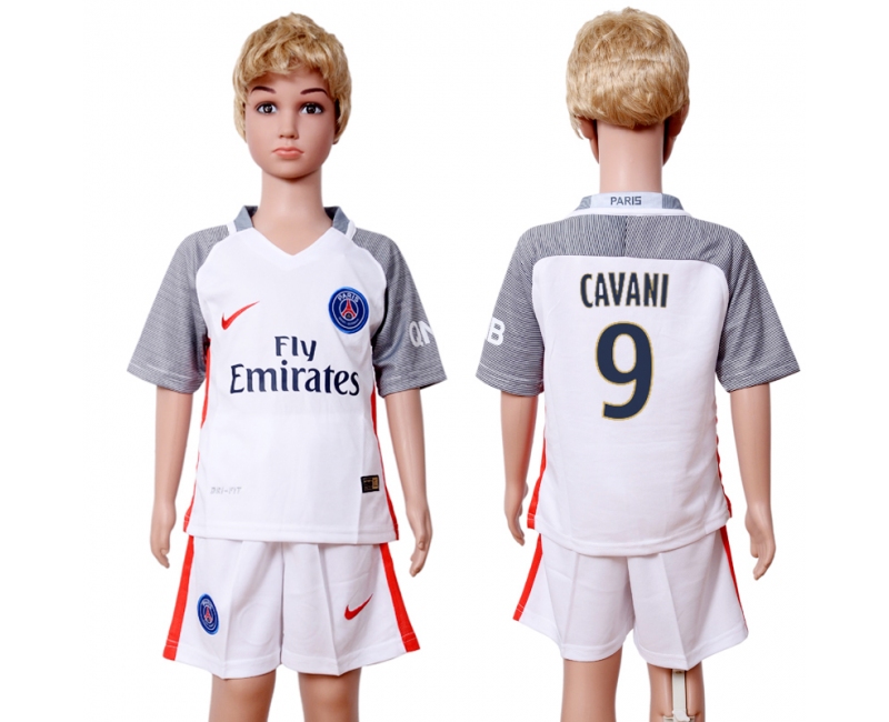 2016 Soccer Paris Saint-Germain #9 Cavani Away Kids Jersey