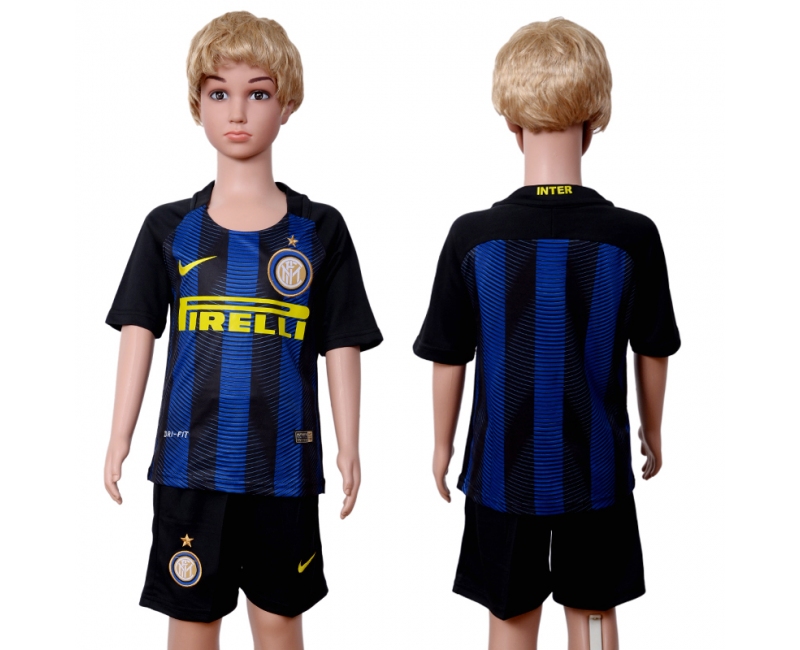 2016 Soccer Club Inter Milan Blank Away Kids Jersey