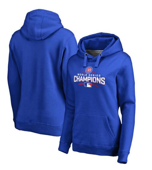 MLB Chicago Cubs World Series Champions Blue Women Hoodie