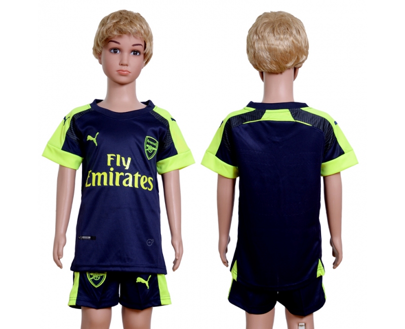 2016 Soccer Arsenal Blank Away Kids Jersey