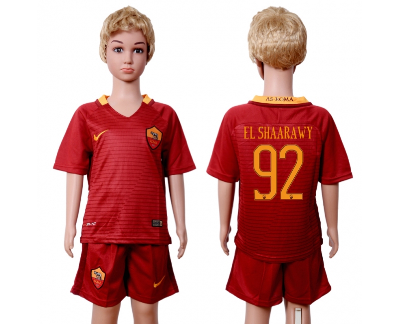 2016 Soccer Romo #92 El Shaarawy Home Kids Jersey