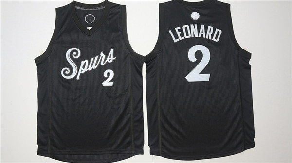 NBA San Antonio Spurs #2 Leonard Black Jersey