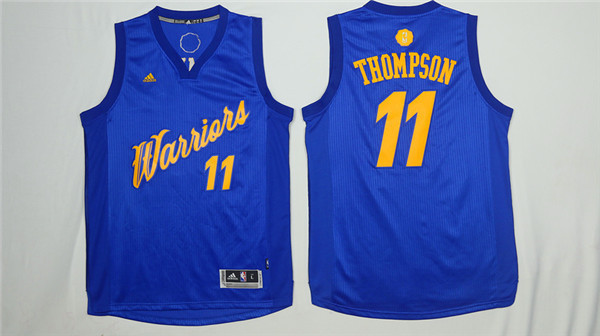 NBA Golden State Warriors #11 Thompson Blue Jersey