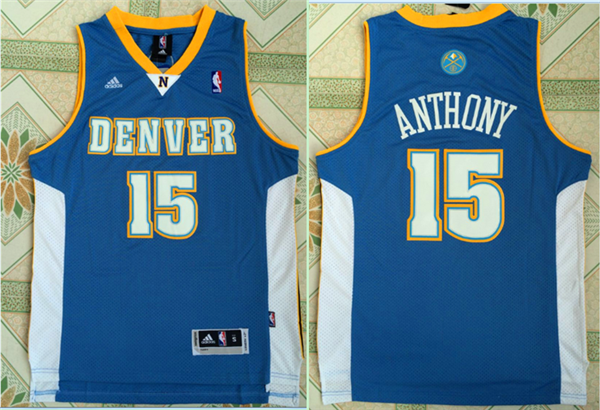 NBA Denver Nuggets #15 Anthony Blue Jersey