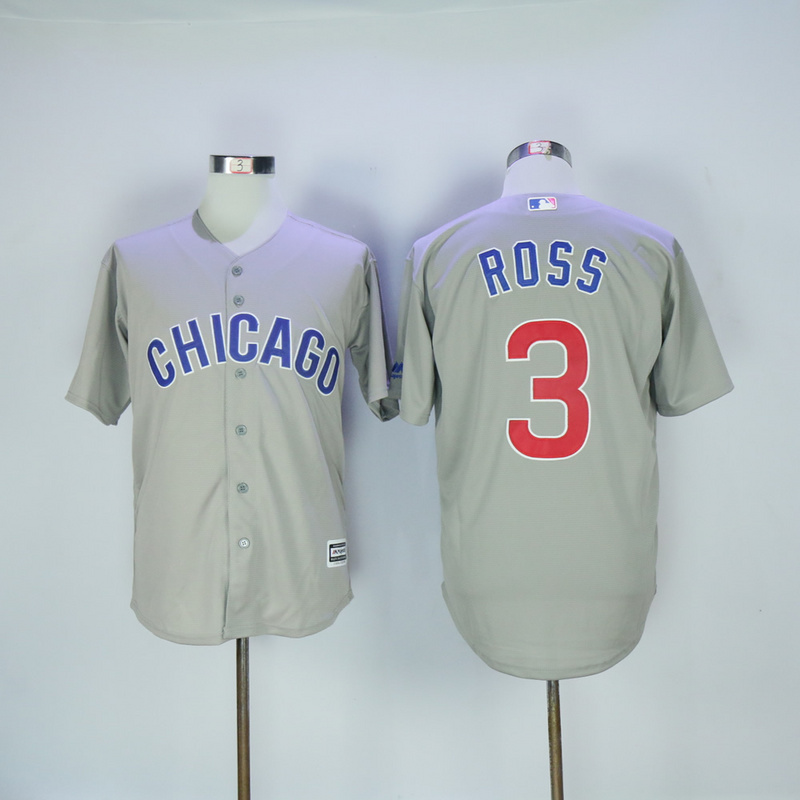 MLB Chicago Cubs #3 Ross Grey Jersey