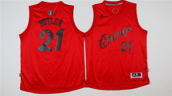 NBA Chicago Bulls #21 Butler Red 2016 Christmas Jersey
