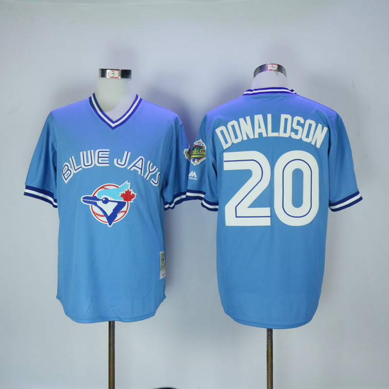 MLB Toronto Blue Jays #20 Donaldson L.Blue Pullover Throwback Jersey