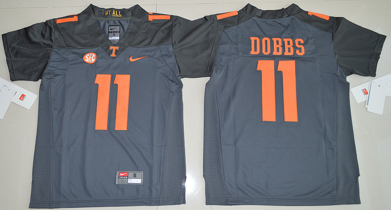 NCAA Tennessee Volunteers #11 Dobbs College Grey Youth Jersey