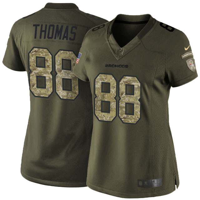 NFL Denver Broncos #88 Thomas Salute to Service Women Jersey