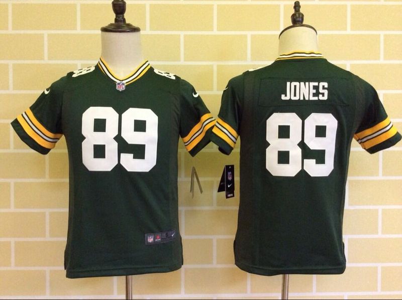 NFL Green Bay Packers #89 Jones Green Kids Jersey