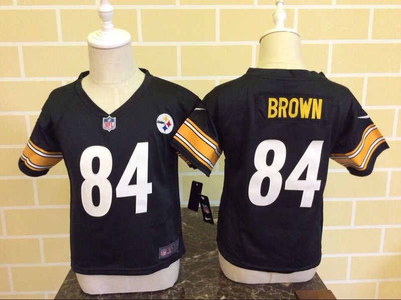 NFL Pittsburgh steelers #84 Brown Black Kids Jersey 2-5T