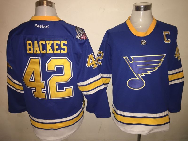NHL St.Louis Blues #42 Backes Blue Classic Jersey