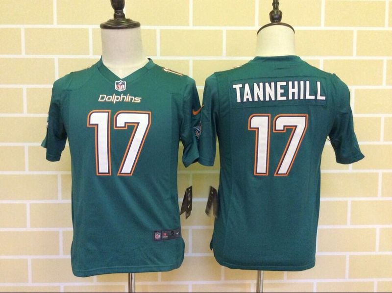 NFL Miami Dolphins #17 Tannehill Green Kids Jersey