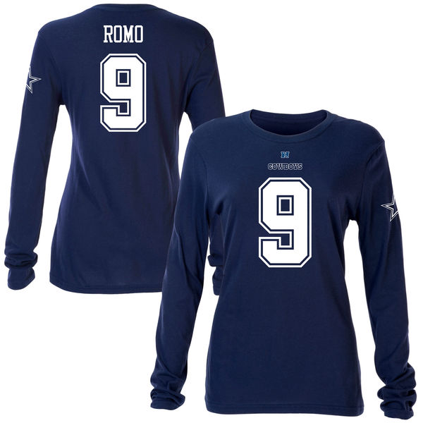 NFL Dallas Cowboys #9 Romo Long-Sleeve Women T-Shirt
