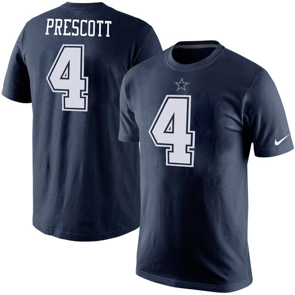 NFL Dallas Cowboys #4 Prescott Mens T-Shirt