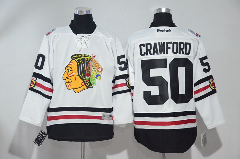 NHL Chicago Blackhawks #50 Crawford White Winter Classic Jersey