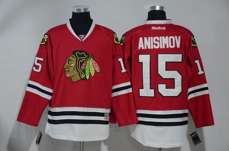 NHL Chicago Blackhawks #15 Anisimov Red Jersey