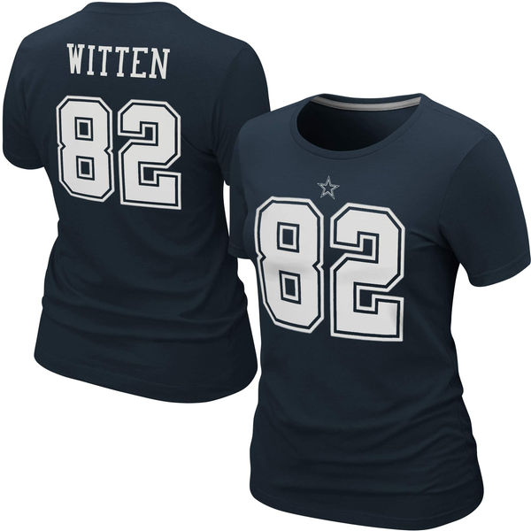 NFL Dallas Cowboys #82 Witten Women Blue Color T-Shirt