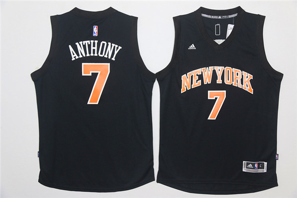 NBA New York Knicks #7 Anthony Black Orange Number Jersey