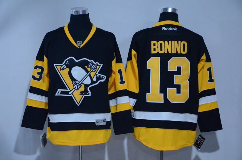 NHL Pittsburgh Penguins #13 Bonino Black Jersey