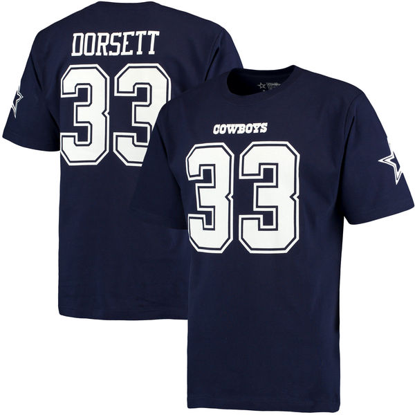 NFL Dallas Cowboys #33 Dorsett Blue Mens T-Shirt