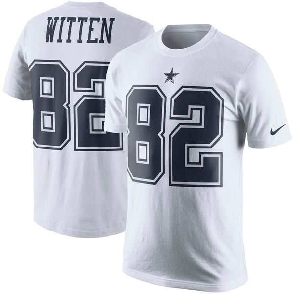 NFL Dallas Cowboys #82 Witten White T-Shirt