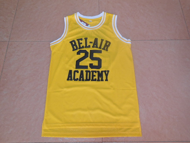 Bel-Air Academy #25 Banks Yellow Basketball Jersey