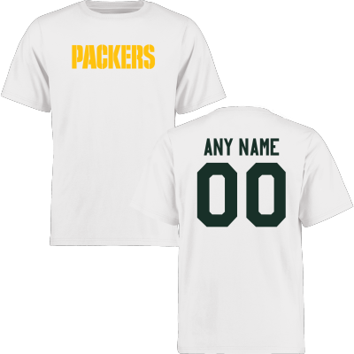 NFL Green Bay Packers #00 Any Name Personalized White Jersey