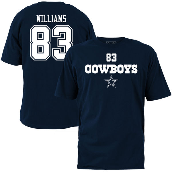 NFL Dallas Cowboys #83 Williams Blue Mens T-Shirt
