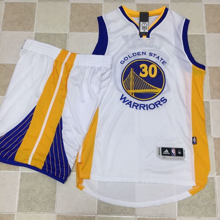 NBA Golden State Warriors #30 Curry White Jersey Suit